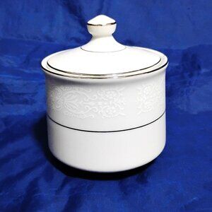 Vintage Discontinued Brentwood Fine China White Lace Sugar Bowl Replacement